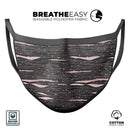 Karamfila Marble & Rose Gold Striped v9 - Made in USA Mouth Cover Unisex Anti-Dust Cotton Blend Reusable & Washable Face Mask with Adjustable Sizing for Adult or Child