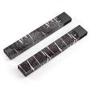 Karamfila Marble & Rose Gold Striped v9 - Premium Decal Protective Skin-Wrap Sticker compatible with the Juul Labs vaping device