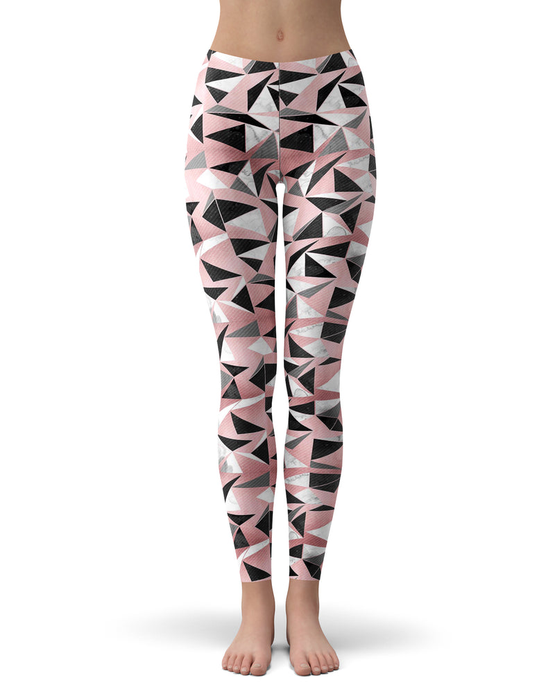 Karamfila Marble & Rose Gold v13 - All Over Print Womens Leggings / Yoga or Workout Pants