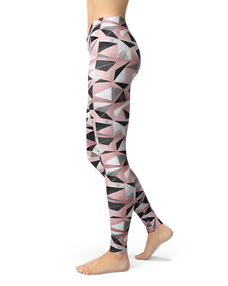 Karamfila Marble & Rose Gold v13 - All Over Print Womens Leggings / Yoga or Workout Pants