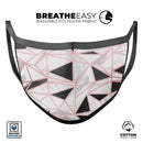 Karamfila Marble & Rose Gold v2 - Made in USA Mouth Cover Unisex Anti-Dust Cotton Blend Reusable & Washable Face Mask with Adjustable Sizing for Adult or Child