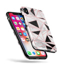 Karamfila Marble & Rose Gold v2 - iPhone X Swappable Hybrid Case