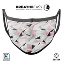 Karamfila Marble & Rose Gold v7 - Made in USA Mouth Cover Unisex Anti-Dust Cotton Blend Reusable & Washable Face Mask with Adjustable Sizing for Adult or Child