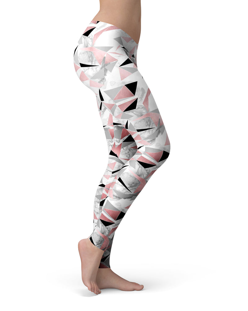 Karamfila Marble & Rose Gold v7 - All Over Print Womens Yoga Pants