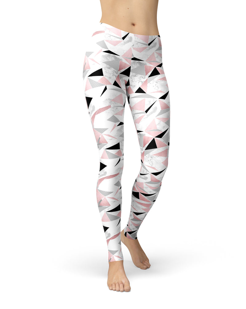 Karamfila Marble & Rose Gold v7 - All Over Print Womens Yoga Pants / Leggings / Workout Pants