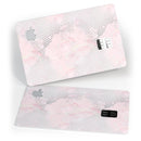 Karamfila Silver & Pink Marble V12 - Premium Protective Decal Skin-Kit for the Apple Credit Card