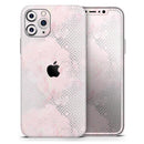 Karamfila Silver & Pink Marble V12  - Protective Skin Wrap & Decal – Compatible with iPhone SE to iPhone 17 Pro Max (All Models)