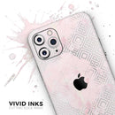 Karamfila Silver & Pink Marble V12  - Protective Skin Wrap & Decal – Compatible with iPhone SE to iPhone 17 Pro Max (All Models)