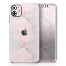 Karamfila Silver & Pink Marble V12  - Protective Skin Wrap & Decal – Compatible with iPhone SE to iPhone 17 Pro Max (All Models)