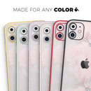 Karamfila Silver & Pink Marble V12  - Protective Skin Wrap & Decal – Compatible with iPhone SE to iPhone 17 Pro Max (All Models)