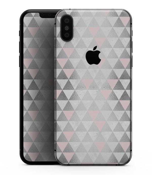 Karamfila Silver & Pink Marble V13 - iPhone XS MAX, XS/X, 8/8+, 7/7+, 5/5S/SE Skin-Kit (All iPhones Available)