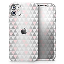 Karamfila Silver & Pink Marble V13  - Protective Skin Wrap & Decal – Compatible with iPhone SE to iPhone 17 Pro Max (All Models)