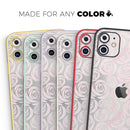 Karamfila Silver & Pink Marble V15  - Protective Skin Wrap & Decal – Compatible with iPhone SE to iPhone 17 Pro Max (All Models)