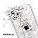 Karamfila Silver & Pink Marble V1 - Vinyl Skin Wrap for iPhone 17 Pro Max, 17 Pro, 17 Air, 17, 16 & All Models — Soft Matte or Ultra Gloss