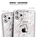 Karamfila Silver & Pink Marble V1 - Vinyl Skin Wrap for iPhone 17 Pro Max, 17 Pro, 17 Air, 17, 16 & All Models — Soft Matte or Ultra Gloss