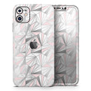 Karamfila Silver & Pink Marble V1 - Vinyl Skin Wrap for iPhone 17 Pro Max, 17 Pro, 17 Air, 17, 16 & All Models — Soft Matte or Ultra Gloss