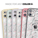 Karamfila Silver & Pink Marble V1 - Vinyl Skin Wrap for iPhone 17 Pro Max, 17 Pro, 17 Air, 17, 16 & All Models — Soft Matte or Ultra Gloss