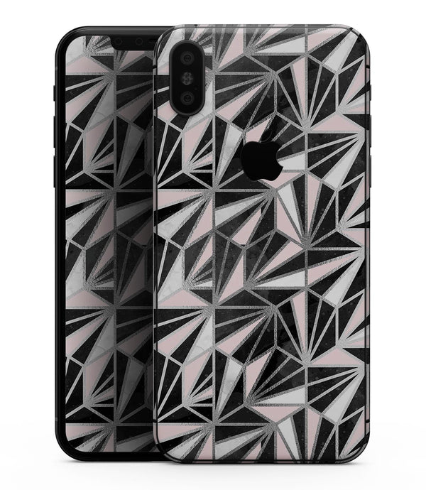 Karamfila Silver & Pink Marble V4 - iPhone XS MAX, XS/X, 8/8+, 7/7+, 5/5S/SE Skin-Kit (All iPhones Available)