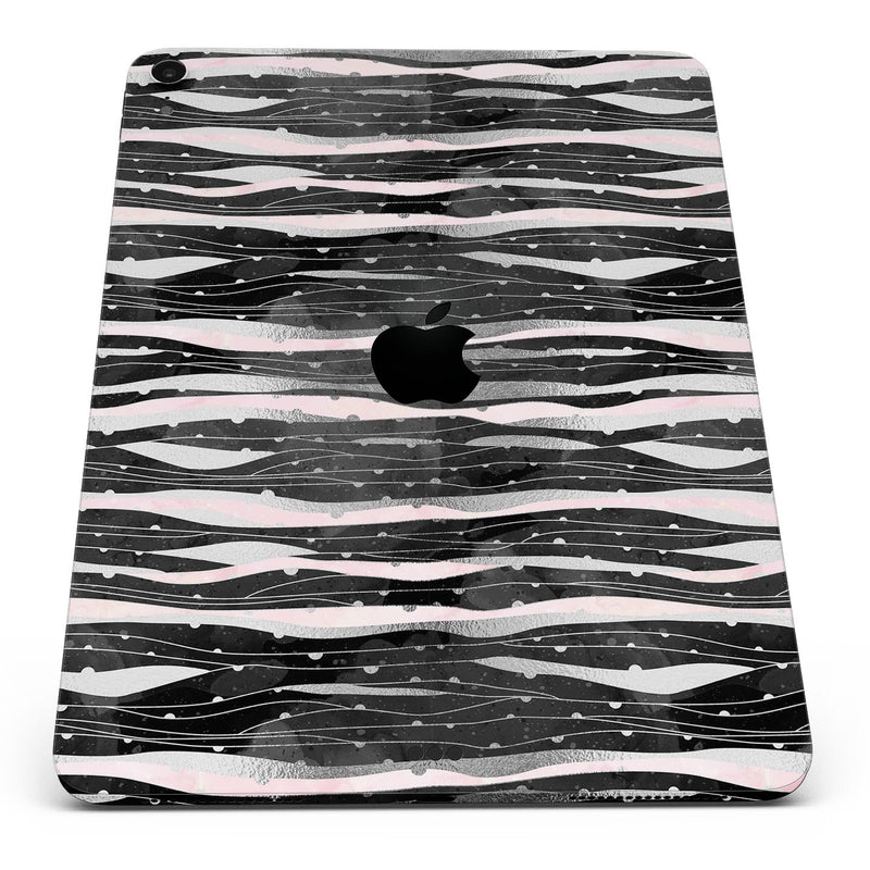 Karamfila Silver & Pink Marble V5 - Full Body Skin Decal for the Apple iPad Pro 12.9", 11", 10.5", 9.7", Air or Mini (All Models Available)