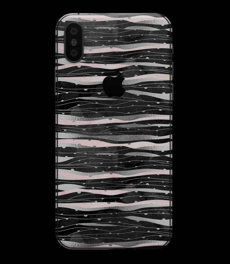 Karamfila Silver & Pink Marble V5 - iPhone XS MAX, XS/X, 8/8+, 7/7+, 5/5S/SE Skin-Kit (All iPhones Available)