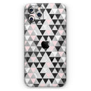 Karamfila Silver & Pink Marble V6  - Protective Skin Wrap & Decal – Compatible with iPhone SE to iPhone 17 Pro Max (All Models)