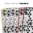 Karamfila Silver & Pink Marble V6  - Protective Skin Wrap & Decal – Compatible with iPhone SE to iPhone 17 Pro Max (All Models)