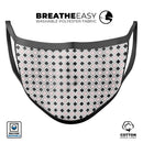 Karamfila Silver & Pink Marble V11 - Made in USA Mouth Cover Unisex Anti-Dust Cotton Blend Reusable & Washable Face Mask with Adjustable Sizing for Adult or Child
