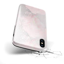 Karamfila Silver & Pink Marble V12 - iPhone X Swappable Hybrid Case