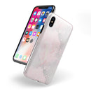 Karamfila Silver & Pink Marble V12 - iPhone X Swappable Hybrid Case