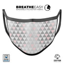 Karamfila Silver & Pink Marble V13 - Made in USA Mouth Cover Unisex Anti-Dust Cotton Blend Reusable & Washable Face Mask with Adjustable Sizing for Adult or Child