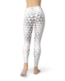 Karamfila Silver & Pink Marble V13 - All Over Print Womens Leggings / Yoga or Workout Pants