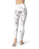 Karamfila Silver & Pink Marble V14 - All Over Print Womens Leggings / Yoga or Workout Pants