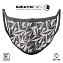 Karamfila Silver & Pink Marble V4 - Made in USA Mouth Cover Unisex Anti-Dust Cotton Blend Reusable & Washable Face Mask with Adjustable Sizing for Adult or Child
