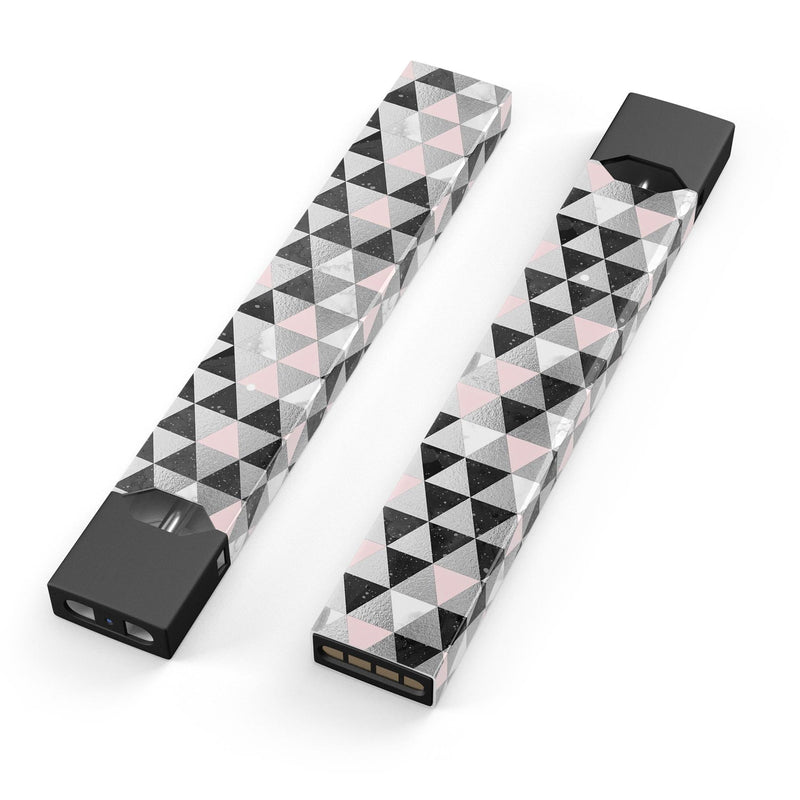Karamfila Silver & Pink Marble V6 - Premium Decal Protective Skin-Wrap Sticker compatible with the Juul Labs vaping device