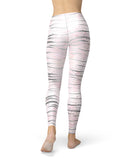 Karamfila Silver & Pink Marble V7 - All Over Print Womens Leggings / Yoga or Workout Pants