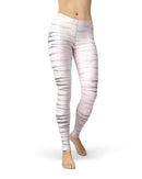 Karamfila Silver & Pink Marble V7 - All Over Print Womens Leggings / Yoga or Workout Pants