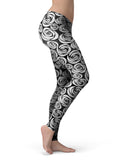 Karamfila Silver & Pink Marble V9 - All Over Print Womens Leggings / Yoga or Workout Pants