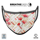 Karamfila Watercolo Poppies V10 - Made in USA Mouth Cover Unisex Anti-Dust Cotton Blend Reusable & Washable Face Mask with Adjustable Sizing for Adult or Child