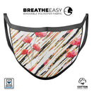 Karamfila Watercolo Poppies V12 - Made in USA Mouth Cover Unisex Anti-Dust Cotton Blend Reusable & Washable Face Mask with Adjustable Sizing for Adult or Child