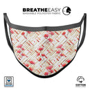 Karamfila Watercolo Poppies V13 - Made in USA Mouth Cover Unisex Anti-Dust Cotton Blend Reusable & Washable Face Mask with Adjustable Sizing for Adult or Child