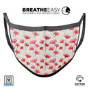 Karamfila Watercolo Poppies V14 - Made in USA Mouth Cover Unisex Anti-Dust Cotton Blend Reusable & Washable Face Mask with Adjustable Sizing for Adult or Child
