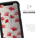 Karamfila Watercolo Poppies V15 - Skin Kit for the iPhone OtterBox Cases