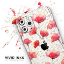 Karamfila Watercolo Poppies V15  - Protective Skin Wrap & Decal – Compatible with iPhone SE to iPhone 17 Pro Max (All Models)