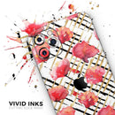 Karamfila Watercolo Poppies V25  - Protective Skin Wrap & Decal – Compatible with iPhone SE to iPhone 17 Pro Max (All Models)