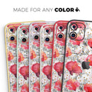 Karamfila Watercolo Poppies V26  - Protective Skin Wrap & Decal – Compatible with iPhone SE to iPhone 17 Pro Max (All Models)