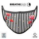 Karamfila Watercolo Poppies V28 - Made in USA Mouth Cover Unisex Anti-Dust Cotton Blend Reusable & Washable Face Mask with Adjustable Sizing for Adult or Child