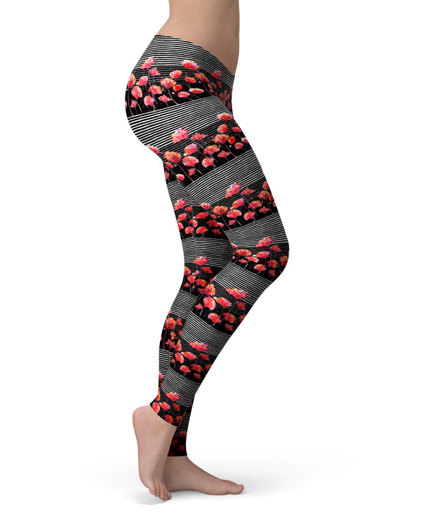 Karamfila Watercolo Poppies V2 - All Over Print Womens Leggings / Yoga or Workout Pants