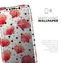 Karamfila Watercolo Poppies V4  - Protective Skin Wrap & Decal – Compatible with iPhone SE to iPhone 17 Pro Max (All Models)