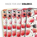 Karamfila Watercolo Poppies V4  - Protective Skin Wrap & Decal – Compatible with iPhone SE to iPhone 17 Pro Max (All Models)