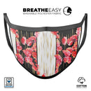 Karamfila Watercolo Poppies V5 - Made in USA Mouth Cover Unisex Anti-Dust Cotton Blend Reusable & Washable Face Mask with Adjustable Sizing for Adult or Child